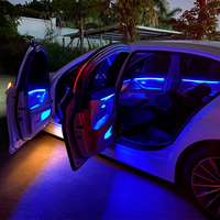 Kit d'éclairage ambiant pour voiture à LED F10 9 couleurs, accessoires automobiles, éclairage ambiant de porte intérieure pour BMW Série 5 F10 F11 F18 2010-2017