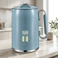 Bouilloire électrique domestique intelligente à double paroi avec affichage LED numérique, sans fil, en acier inoxydable SUS304, multifonction, température réglable