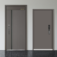 Porte d'entrée de sécurité anti-effraction moderne de classe A4 sur mesure pour villa, avec corps de serrure en acier inoxydable, conception silencieuse, OEM/ODM