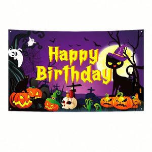 Design Sale Vintage Spooky Scary Halloween Theme Vertical Decorations Flying Banner <b>Flag</b> - Product Image 1