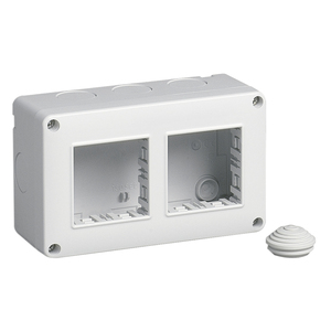 Caja Eléctrica IP40 2x2 de 13.6x8.3x5.5 cm para Montaje en Pared - Product Image 1