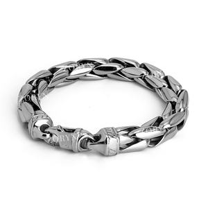 <b>Mens</b> Stainless Steel Cuban Link Bracelet Heavy Duty Black Oxidized Retro Gothic Punk Biker Style Jewelry Adjustable for <b>Men</b> - Product Image 5