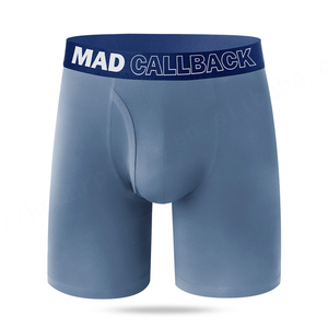 กางเกงบ็อกเซอร์ขาสั้นสำหรับผู้ชายกางเกงบ็อกเซอร์แบบเปิดด้านหน้าขาตรงระบายอากาศได้สีพื้น - Product Image 3