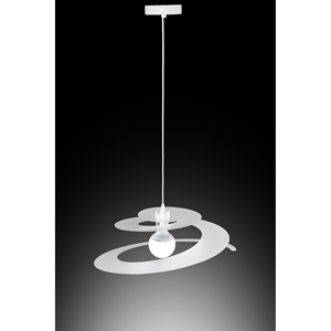 Lampadario a spirale DIAM. 50CM BIANCO - 1XE27 MAX 42W - Product Image 1