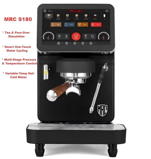 Mr.Cafe MRC S180 Commercial Semi Automatic Coffee Machine 12 Bar Pressure Stepless Variable Temperature Control Professional