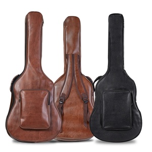 41inch dân gian Guitar Da Túi dày không thấm nước Acoustic Guitar Ba lô 40inch Gig Túi dây đeo vai cụ trường hợp - Product Image 2
