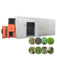 Goedkope warmtepomp droogrek voor goudsbloem, roos, vanillebloemen en laurierbladeren.