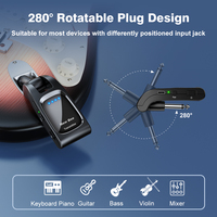 Fast Delivery Built-In Rechargeable 2.4GHz Wireless Guitar System Transmitter Receiver for Instruments Guitar Bass