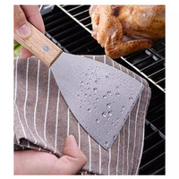 Ustensiles de barbecue et de cuisine en acier inoxydable pour la cuisson des steaks, spatule à pizza ajourée