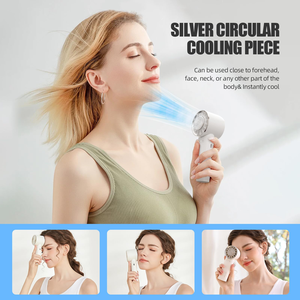 Handheld Fan High-Speed Brushless <b>Mini</b> Fan Hand <b>Desk</b> Neck Rechargeable Fan - Product Image 2