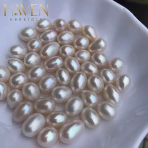 פניני מים מתורבת 2 פנינים מים מתוקים באורז וצורתו תפוחי אדמה בארוק לבן 5-11 מ "מ עבור מחיר מבצע מעטה תכשיטים - Product Image 2