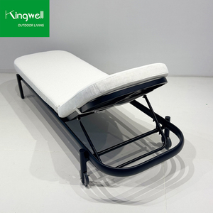 Chaise longue de piscine extérieure moderne de luxe, chaise longue de <span class=keywords><strong>jardin</strong></span> durable avec structure en aluminium, mobilier de patio portable pour cour et <span class=keywords><strong>jardin</strong></span> - Product Image 2