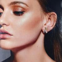 Elegante Rose Gold Plated Sterling Silber natürliche Turmalin Blume Ohr stecker für Frauen Muttertag Geschenke