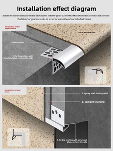 Gouttières modernes en alliage d'aluminium à bordure en bec d'aigle pour murs extérieurs, avant-toits, rebords de fenêtre, étanchéité et dérivation d'eau - Product Image 4