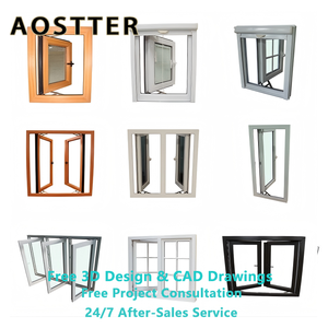 Fenêtre à battant AOSTTER insonorisée 45 dB <span class=keywords><strong>en</strong></span> PVC avec triple vitrage asymétrique pour usage commercial routier, taille personnalisée, haut de gamme - Product Image 1