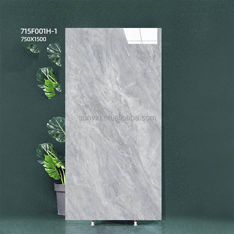 Cheap Gray Grey Continues Pattern Tiles Big Size 750x1500 Floor Ceramic Marbles Floor Tile Porcelain Tile For Floor