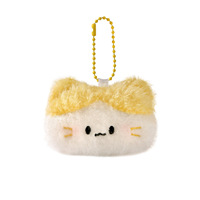 Porte-clés chat en peluche mignon, ornements suspendus en forme de nuage et de perles, pendentif de sac tendance, souvenir apaisant, vente en gros personnalisable