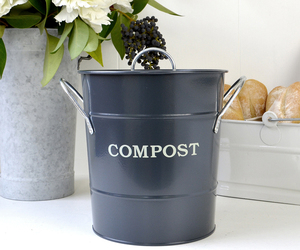 Hot-selling New Lifestyle Galvanized Steel Bucket Food Waste Bin Compost Bin for Kitchen