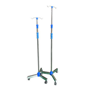 Chariot médical pour perfusion, base à roulettes universelle, mouvement flexible à 360° + frein de blocage, chariot de soins infirmiers pour hôpital, 1 an - Product Image 3
