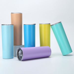 Vaso Térmico de Acero Inoxidable 304/201 para Auto, 20 oz, Diseño Recto, para Cerveza, Aislado al Vacío, Estilo Moderno y Minimalista - Product Image 1