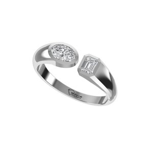 Hot Sale <b>Emerald</b> & Oval Cut Lab Grown Diamond <b>Ring</b> 925 <b>Silver</b> 9kt, 14kt, 18kt Gold Diamond <b>Rings</b> for Women's Engagement <b>Ring</b> - Product Image 1
