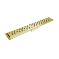 Anti-odeur et insecte attrape-cheveux en acier inoxydable en forme de grille linéaire Insert de drain sortie latérale pour le sol de la salle de bain Tuile de drain linéaire