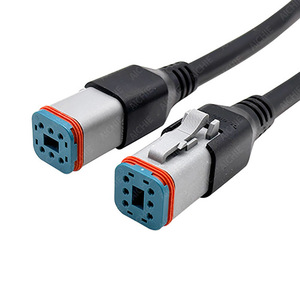 Faisceau de câblage automobile étanche DT06-6S, 1 mètre, connecteur en cuivre pur, isolation PBT, gaine en PVC, IP67 - Product Image 1