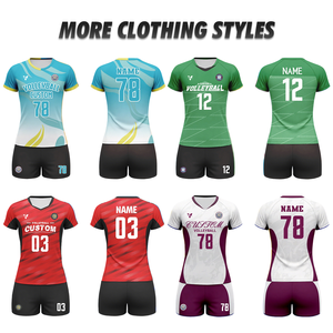 Jersey Voli Tim Wanita Desain Kustom Grosir Berkualitas Tinggi Sublimasi, Seragam Voli Latihan Bernapas Wv79 - Product Image 4