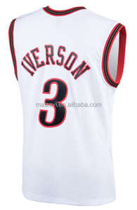 Beste Qualität für Allen Iverson Custom Retro Classic City Vintage Herren Basketball-Trikots mit Stickerei - Product Image 5