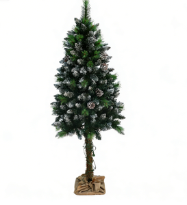 Árbol <span class=keywords><strong>de</strong></span> Navidad Artificial Realista <span class=keywords><strong>de</strong></span> Alta Calidad, Tipo Abeto Fraser, Base <span class=keywords><strong>de</strong></span> Tela Tejida, Piñas, Luces LED Blancas Cálidas para el Hogar - Product Image 1