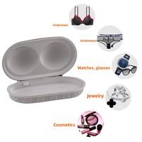 Vente en gros de soutien personnalisé portable dur de stockage de voyage femmes couverture de sous-vêtements sac de transport étanche EVA soutien-gorge mallette