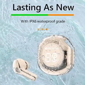 Auriculares TWS Air39 de buena calidad, auriculares inalámbricos transparentes estéreo con pantalla Digital, ultrápodos impermeables Pro Air 39 Crystal - Product Image 4