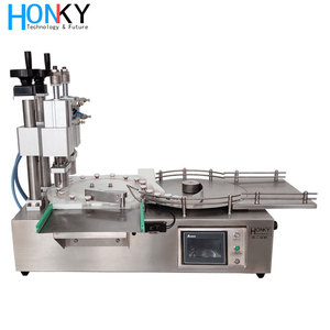 Máquina taponadora automática de botellas de viales de escritorio 3600 BPH 0.6Mpa para aplicaciones químicas médicas de aceite-Caja de barril de PLC eléctrico - Product Image 3