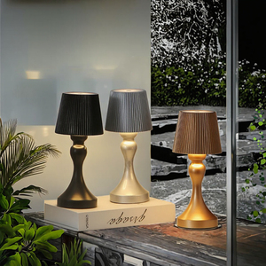 Lampada da Tavolo Senza Fili Ricaricabile Bianco Caldo Dorato con Corpo in Ferro, Luce Notturna per Sala Lettura, Hotel di Lusso, Controllo Touch Dimmerabile - Product Image 3