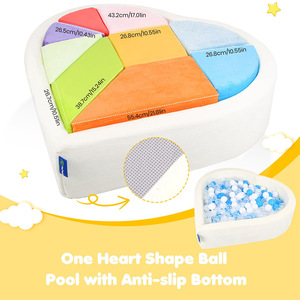 Piscine à balles en mousse souple personnalisée pour bébés et tout-petits avec tapis de puzzle colorés pour jeux intérieurs, enfants de 4 à 6 ans, sûre et anti-chute - Product Image 3