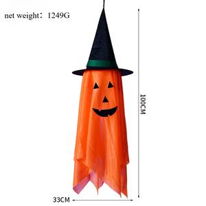 Decorazione di Halloween con ciondolo di zucca carino cappello da mago decorazione per locali graziosi oggetti di scena per festa fantasma appesi - Product Image 3