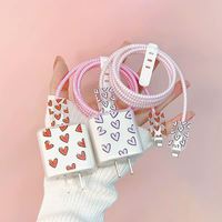 Protecteur de tête de chargeur de protection de coeur d'amour mignon pour IPhone 18/20W housse de câble Protectores De Cargador Celular