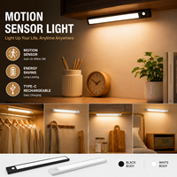 Lampe sous-armoire rechargeable à détecteur de mouvement, ultra-mince, sans fil, pour cuisine, placard, escalier, éclairage intérieur domestique