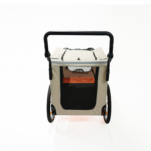 Remorque de vélo pliable portable de 80 kg <span class=keywords><strong>avec</strong></span> <span class=keywords><strong>attelage</strong></span> universel pour vélos de montagne/urbains, idéale pour le transport d'animaux et d'épicerie - Product Image 6