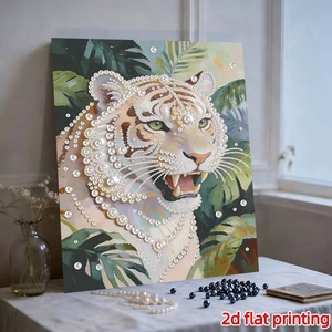 Kit de Pintura de Perlas Autoadhesivas DIY 40x50cm, Arte Hecho a Mano para Niños, Estilo Simple, Decoración de Pared para el Hogar, Suministros de Arte para Múltiples Ocasiones - Product Image 6