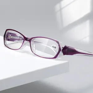 2023 New Fashion Vintage Anti Blue Light Reading Glasses Resin Retro Eyewear Spring Hinge Eyeglasses Bulk for Women and Men