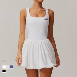 Vestido Deportivo Bohemio de Lino 100% para Mujer, Casual, Ajustado, para Exteriores, con Logo Personalizado, Tejido Liso, para Tenis, Venta al por Mayor - Product Image 2