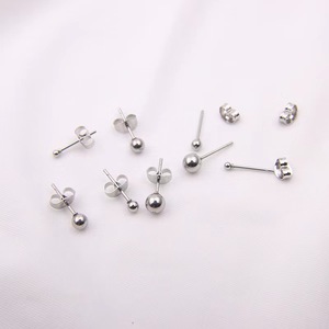 Petites boucles d'oreilles clous en acier inoxydable, version cercle, exquises, simples, rondes, élégantes, lisses, accessoires - Product Image 3
