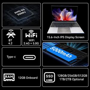 Nuovo Laptop AMD 15.6'' con Windows 11, Processore R5-3500U, RAM 16GB/32GB, SSD 512GB/1TB, Lettore di Impronte Digitali e Tastiera Retroilluminata - Product Image 2