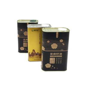 Prix d'usine – Boîte rectangulaire en fer blanc de 1L pour huile d'olive avec impression offset, logo personnalisé, emballage alimentaire vide de qualité alimentaire - Product Image 1