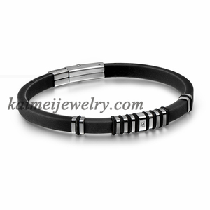 การออกแบบใหม่ขายส่ง316L สแตนเลสเข็มกลัดสร้อย<span class=keywords><strong>ข้อ</strong></span><span class=keywords><strong>มือ</strong></span>หนัง<span class=keywords><strong>ชาย</strong></span> - Product Image 5