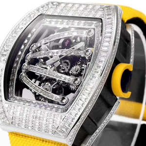 นาฬิกาข้อมือจักรกล RM 59-01 ตัวเรือนคอมโพสิตสุดหรู ระบบแมนนวล ทูร์บิญอง หน้าปัดทรงอสมมาตร โครงกระดูก นาฬิกาสปอร์ตจักรกลสำหรับผู้ชาย - Product Image 2