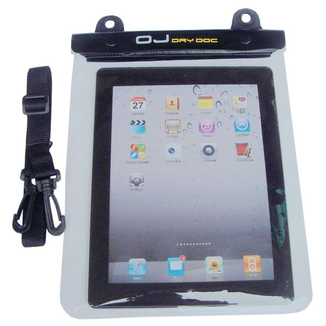 Plastic Waterproof Dry Bag for Pad 10" PVC Waterproof Laptop Beach Pouch with Lanyard