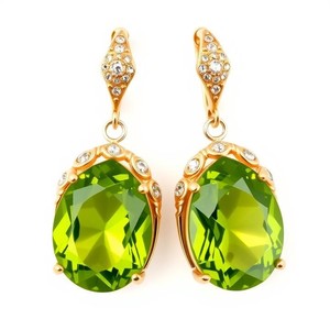 Pendientes colgantes de peridoto de plata de ley 925 hechos a mano, joyería de moda más popular de mayorista - Product Image 6
