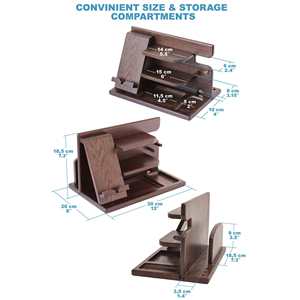 Base de Madera para Teléfono, Organizador de Llaves, Cartera y Reloj, Soporte para Teléfono de Madera - Product Image 6